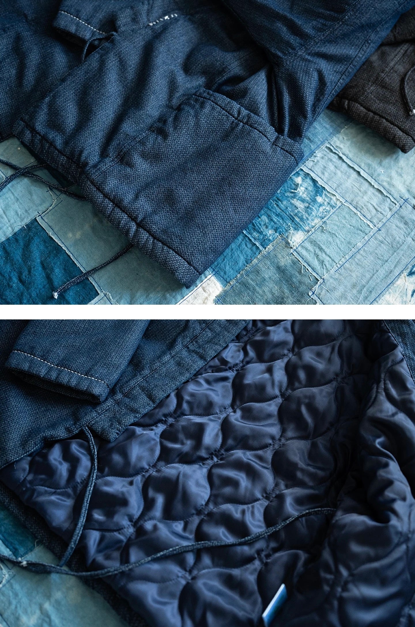 Denim Padded Haori Jacket