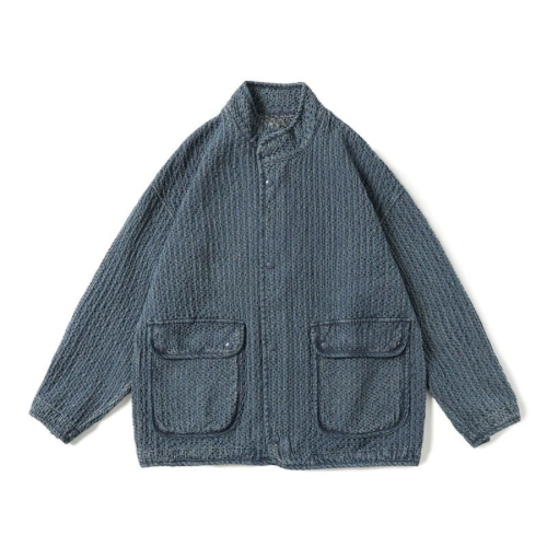 Washed Denim Collared Jacket
