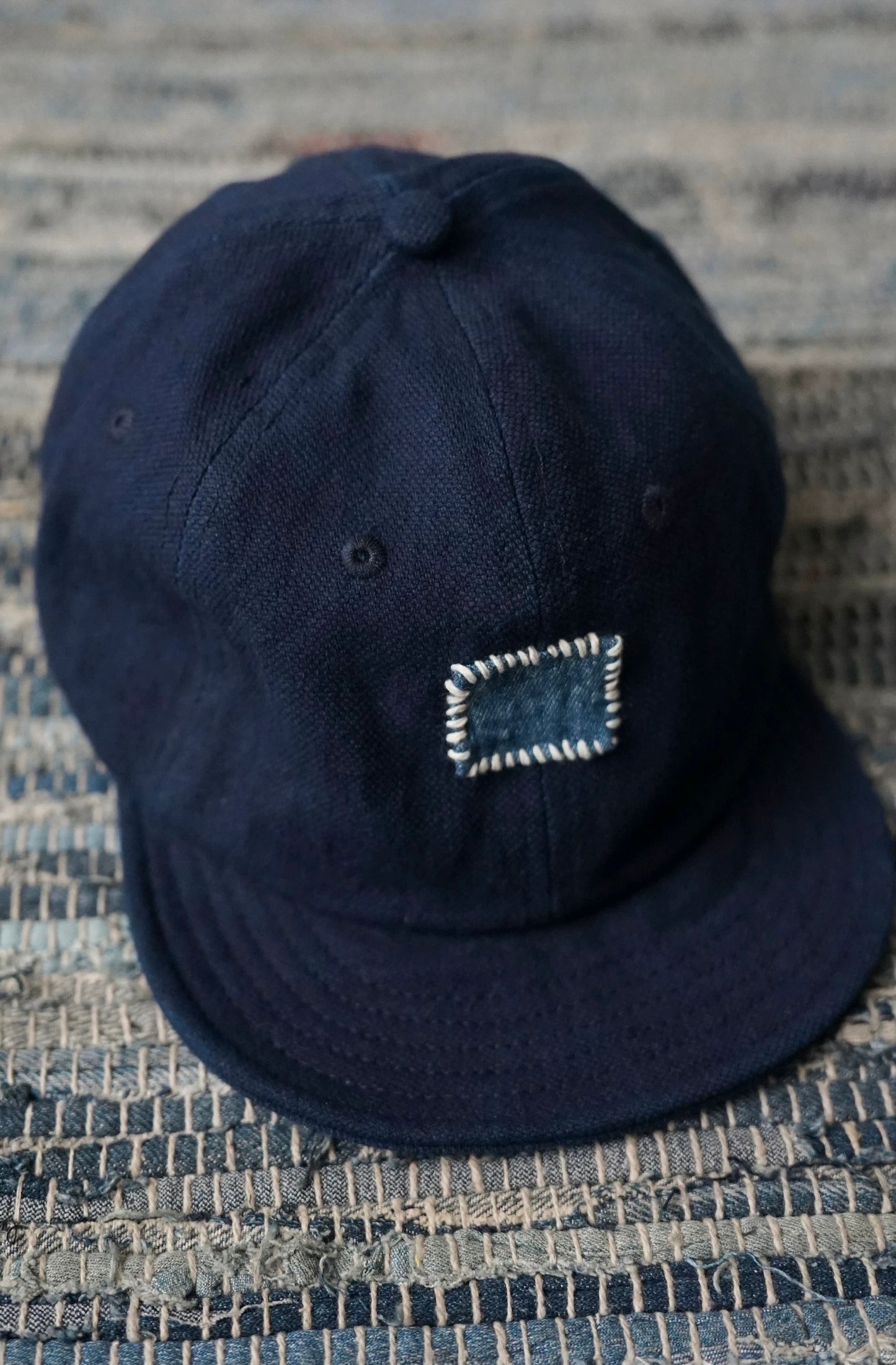 Indigo Dye Sashiko Cap