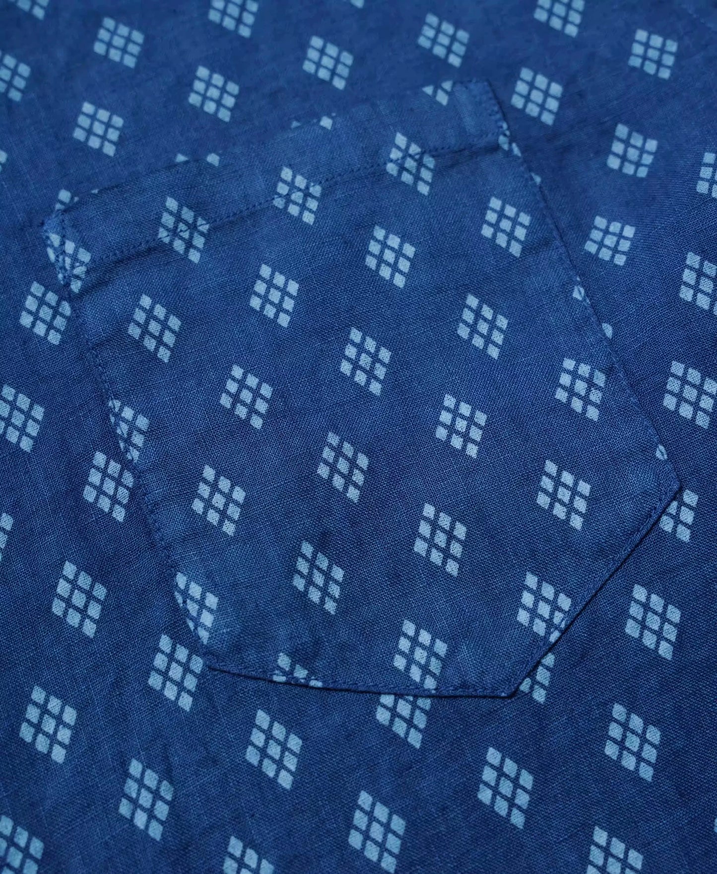 Indigo Dye Marquise Aloha Shirt