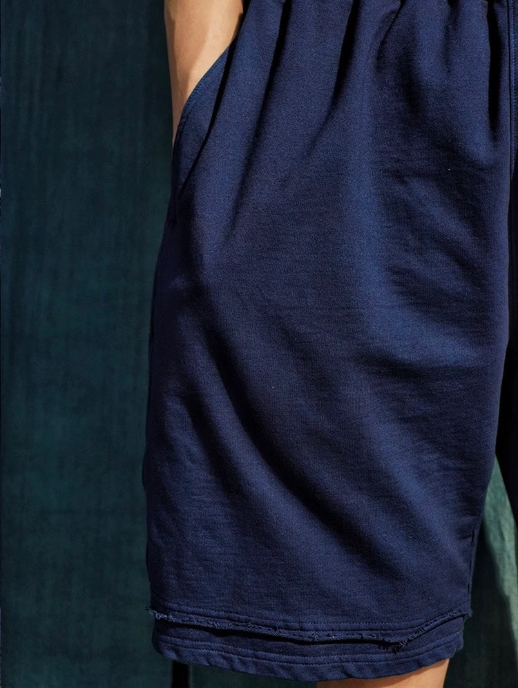 Indigo Dye Steady Drawstring Shorts