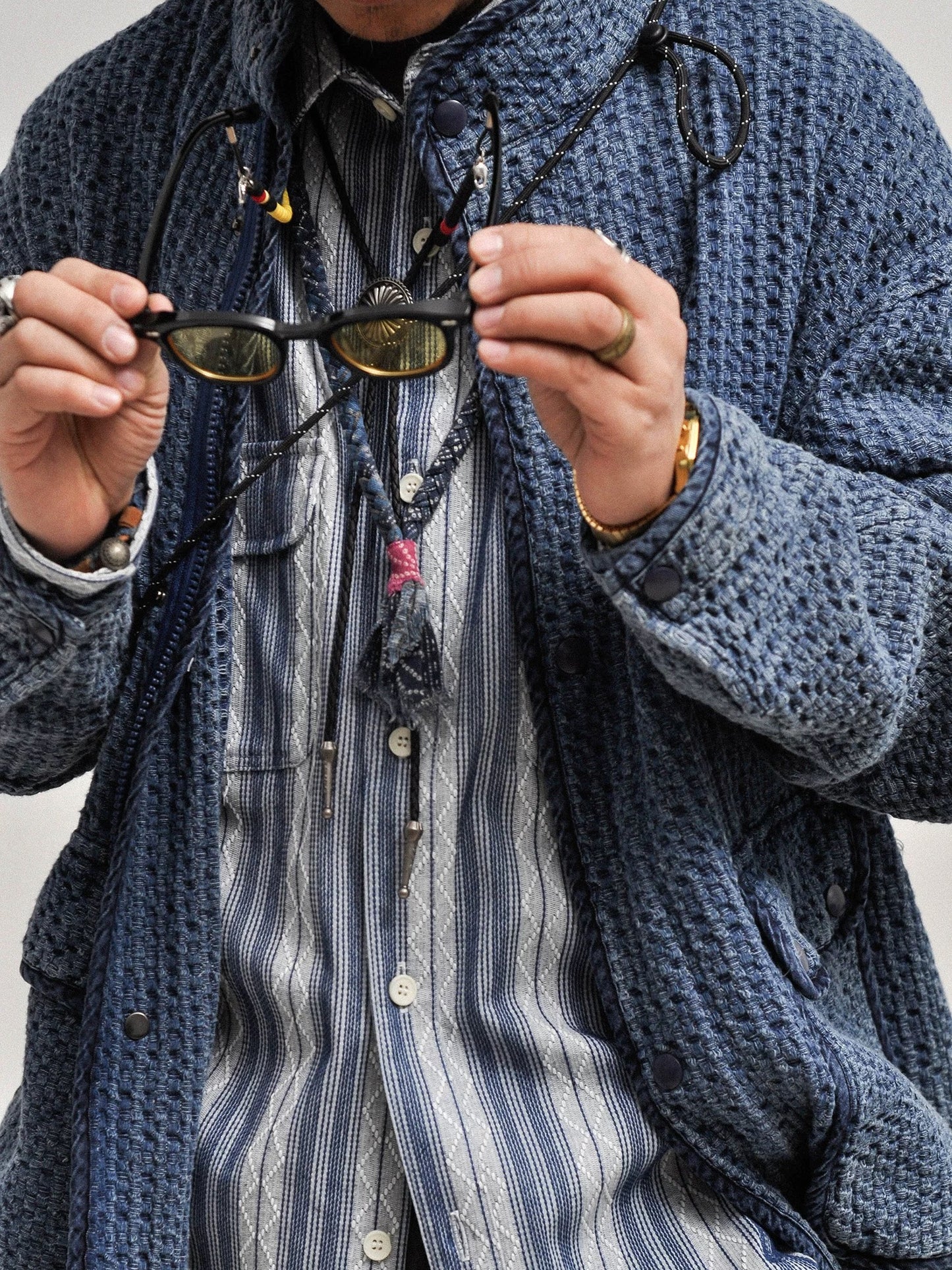 Washed Denim Collared Jacket