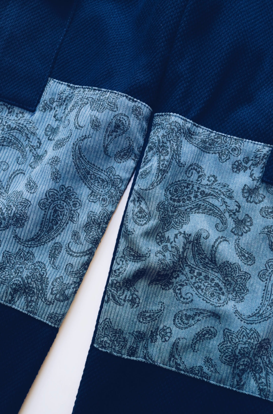 Indigo Dye Kendo Paisley Patchwork Pants