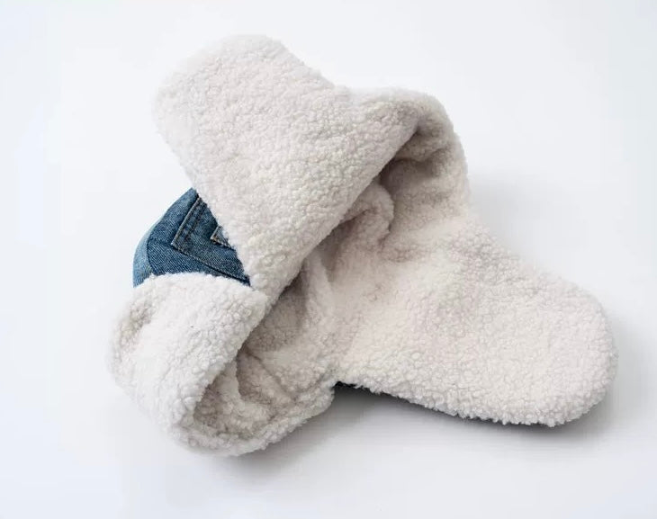 Denim Patchwork Trapper Cap