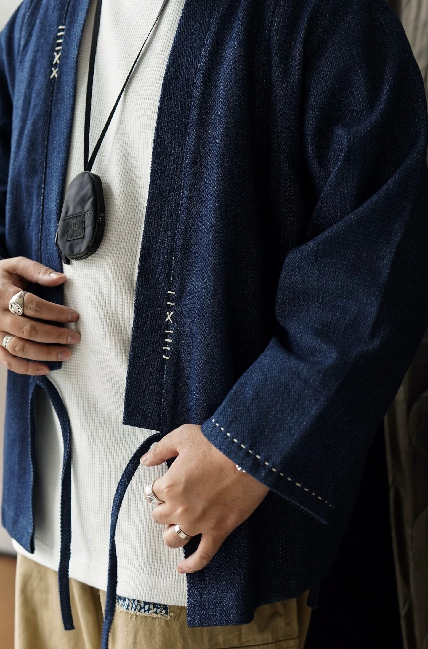 Denim Sashiko Tri Noragi Jacket