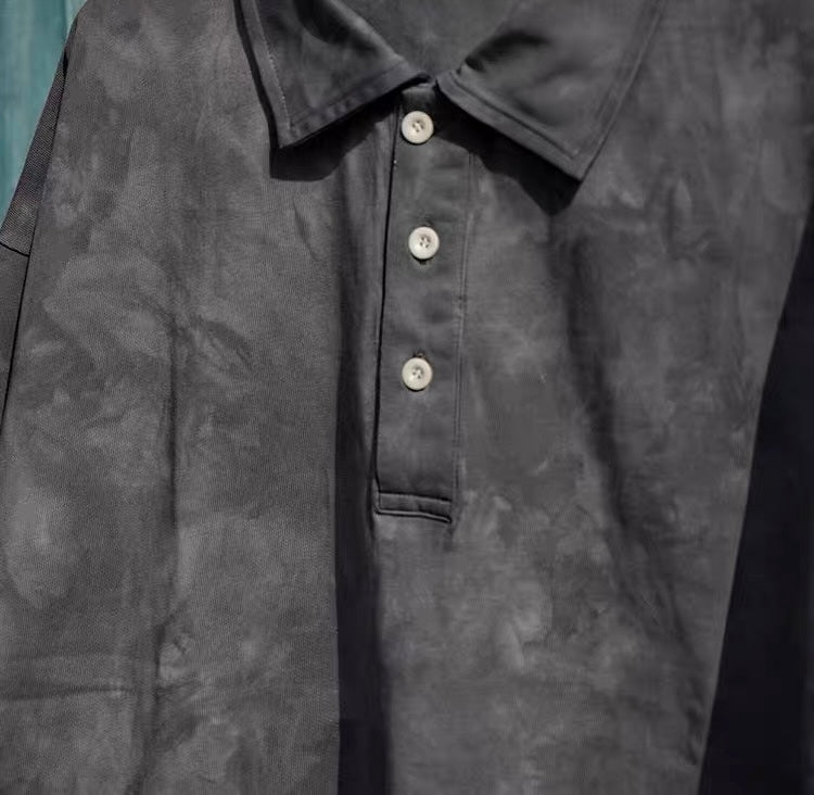 Botanical Cloud-Dye Oversized Polo