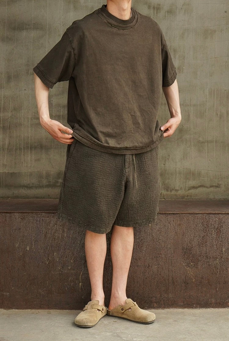 Organic Dye Kendo Drawstring Shorts