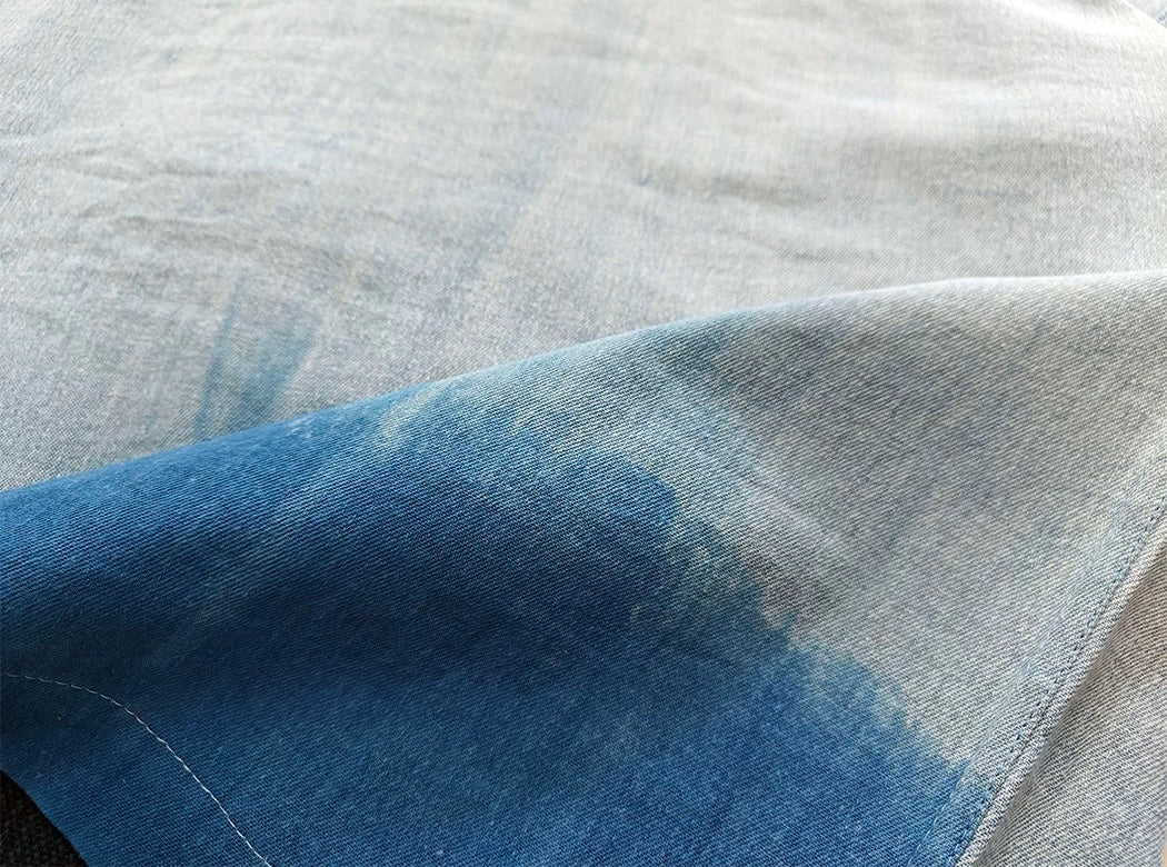 Indigo Dye Faded Haori Jacket