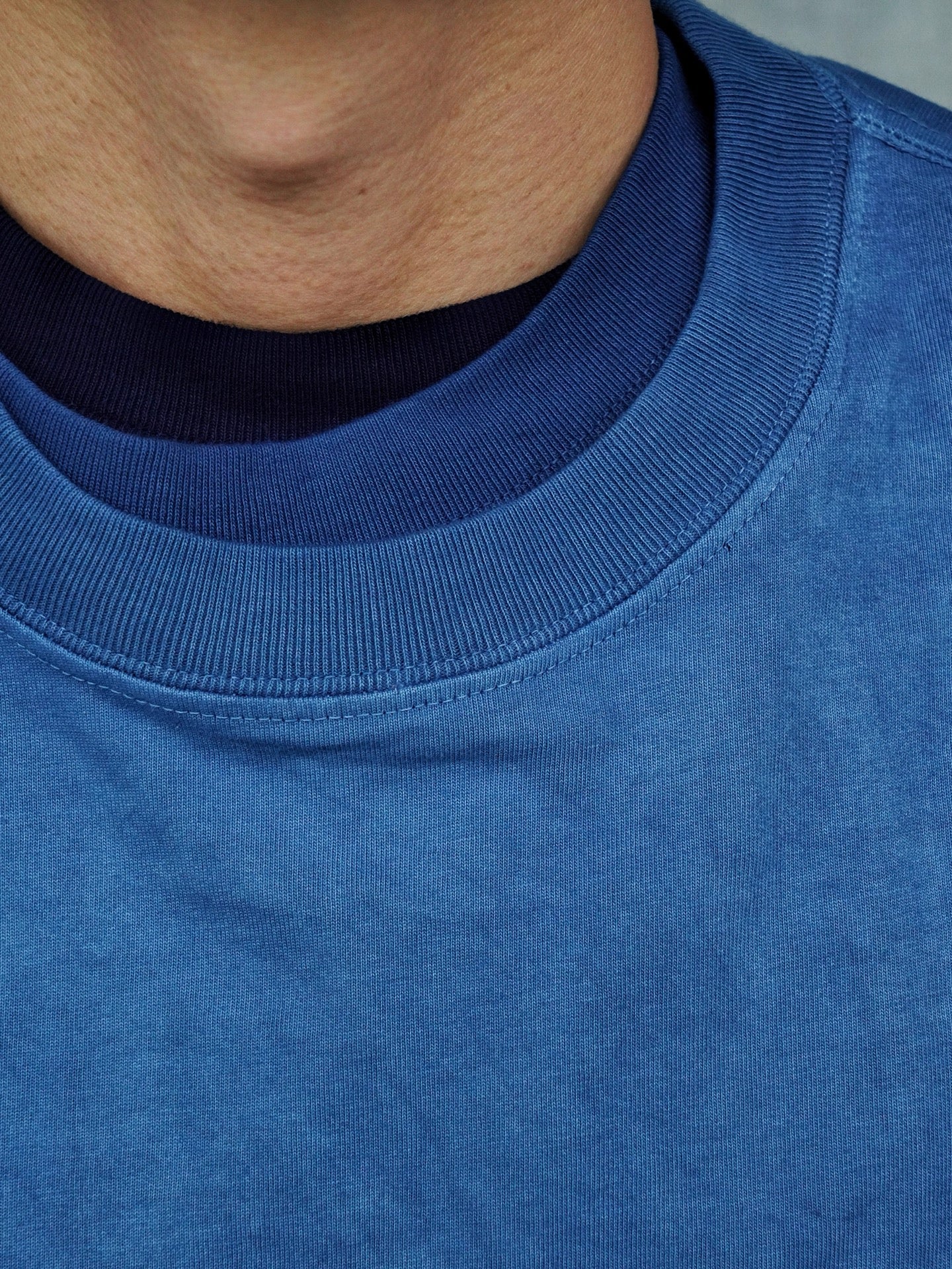Indigo Dye Basic Crew T-Shirts - 3 Colors