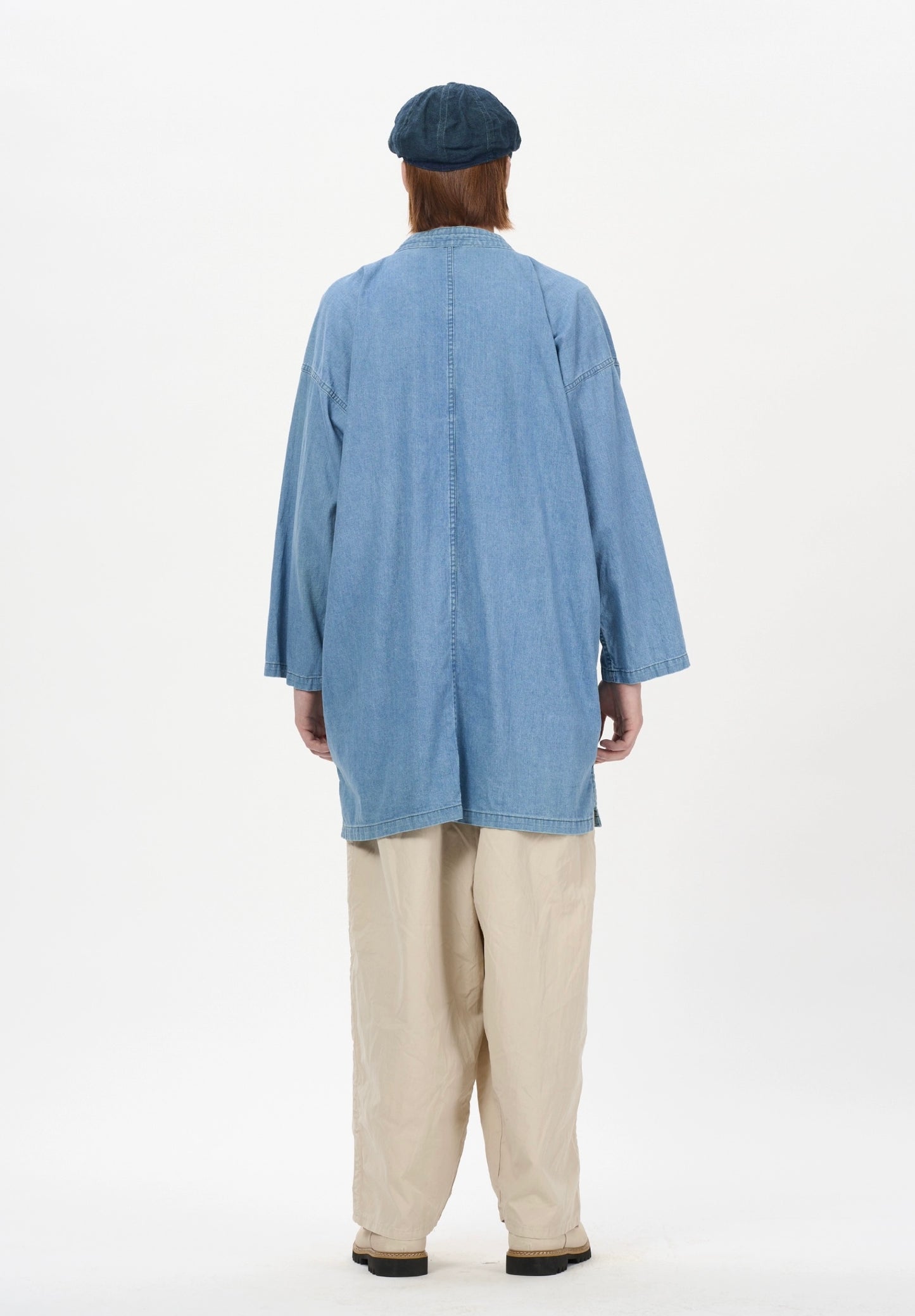 Washed Denim Haori Jacket