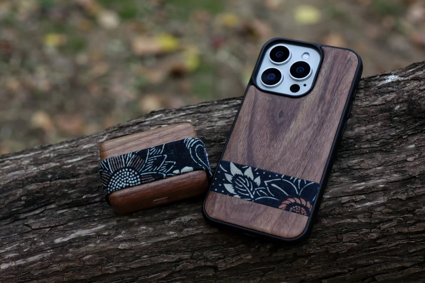Walnut Kofu Patchwork iPhone Cases with MagSafe