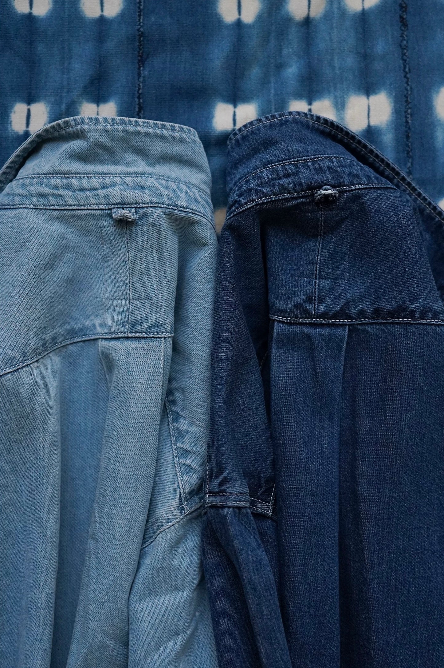 Dark Blue Patchwork Denim Shirt