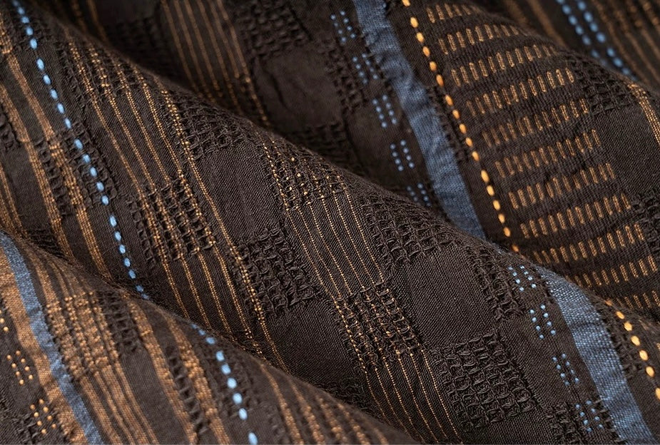 Multi-Stripe Sashiko Hanten Jacket