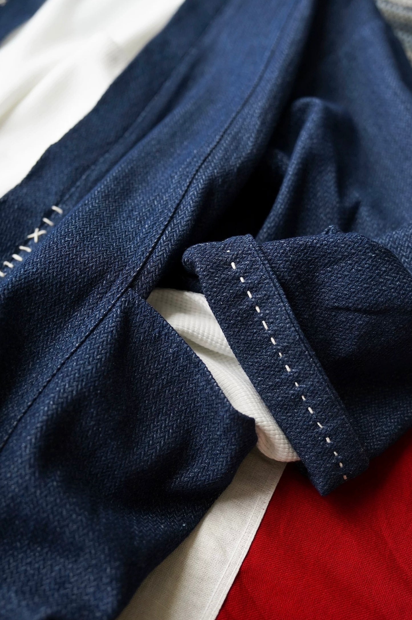 Denim Sashiko Tri Noragi Jacket