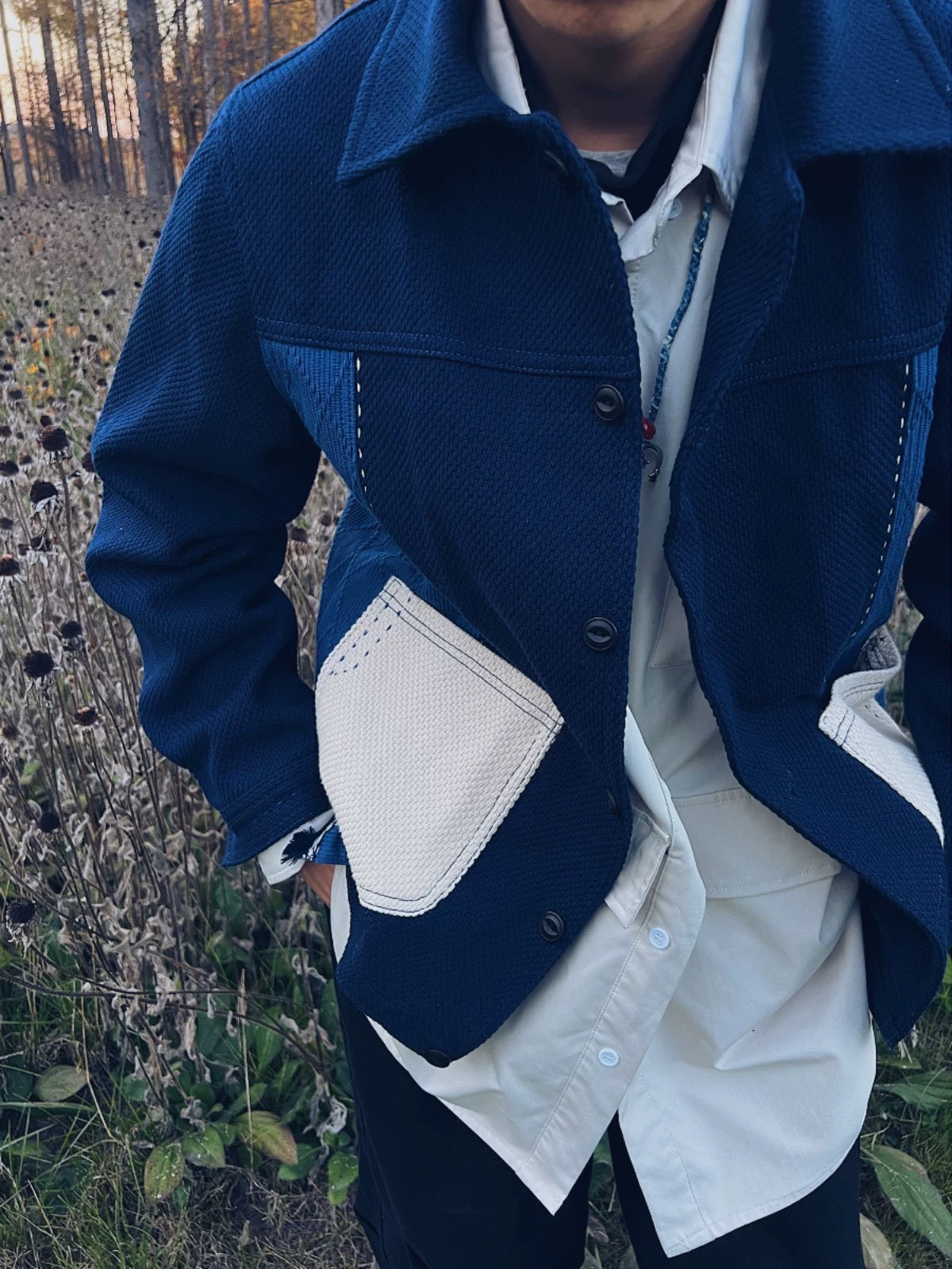 Indigo Dye Kendo Sashiko Heavyweight Jacket