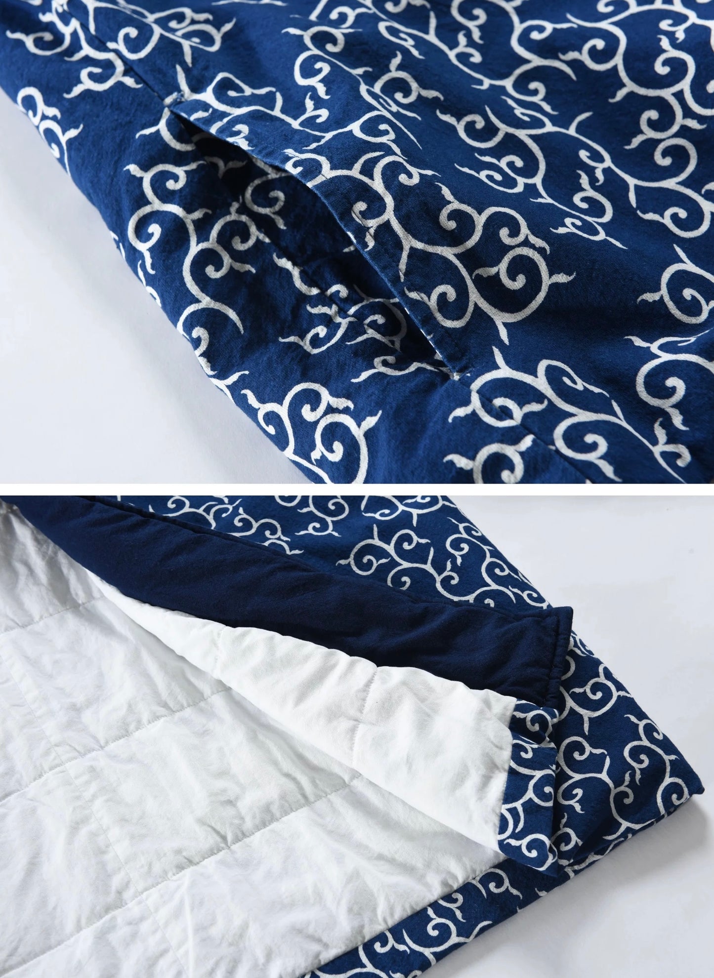 Ukiyo-e Cashmere Patch Noragi Jacket