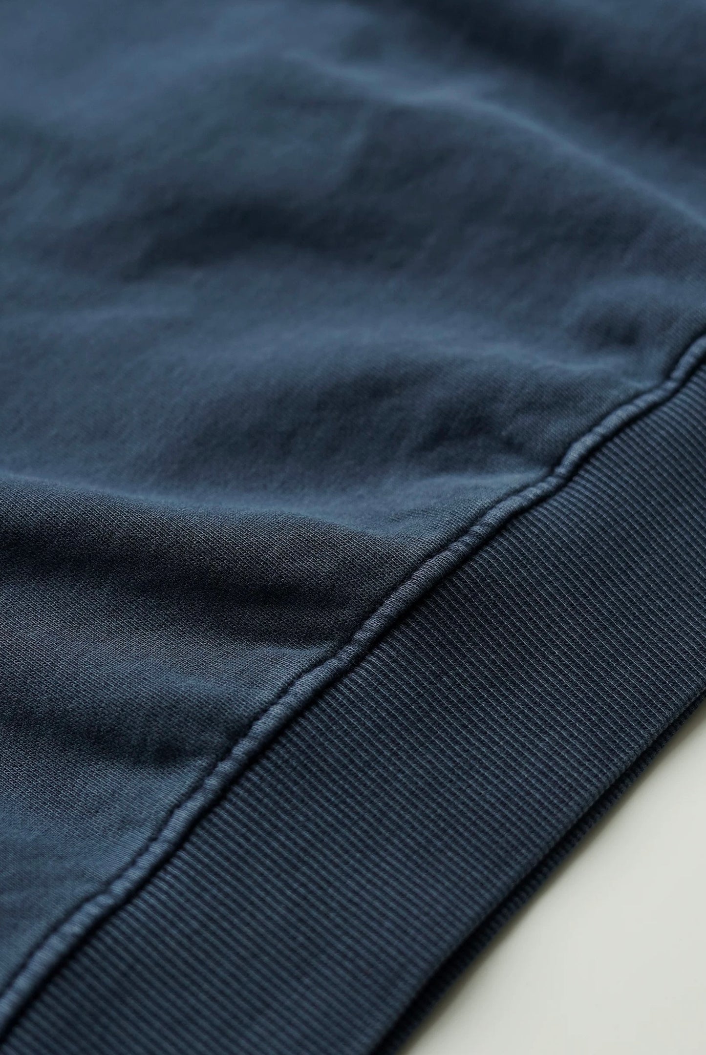 Indigo Dye Sashiko Patchwork Sweatshirt