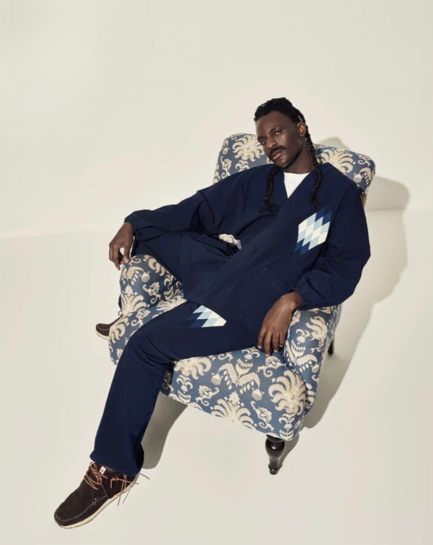 Indigo Dye Modern Folk Haori Jacket