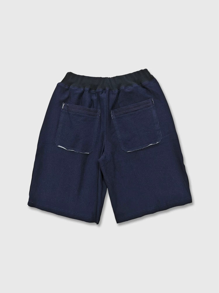 Sashiko Elastic Waist Shorts