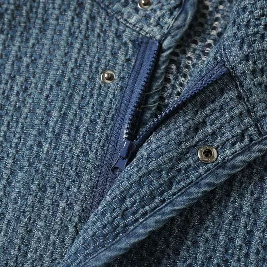 Washed Denim Collared Jacket