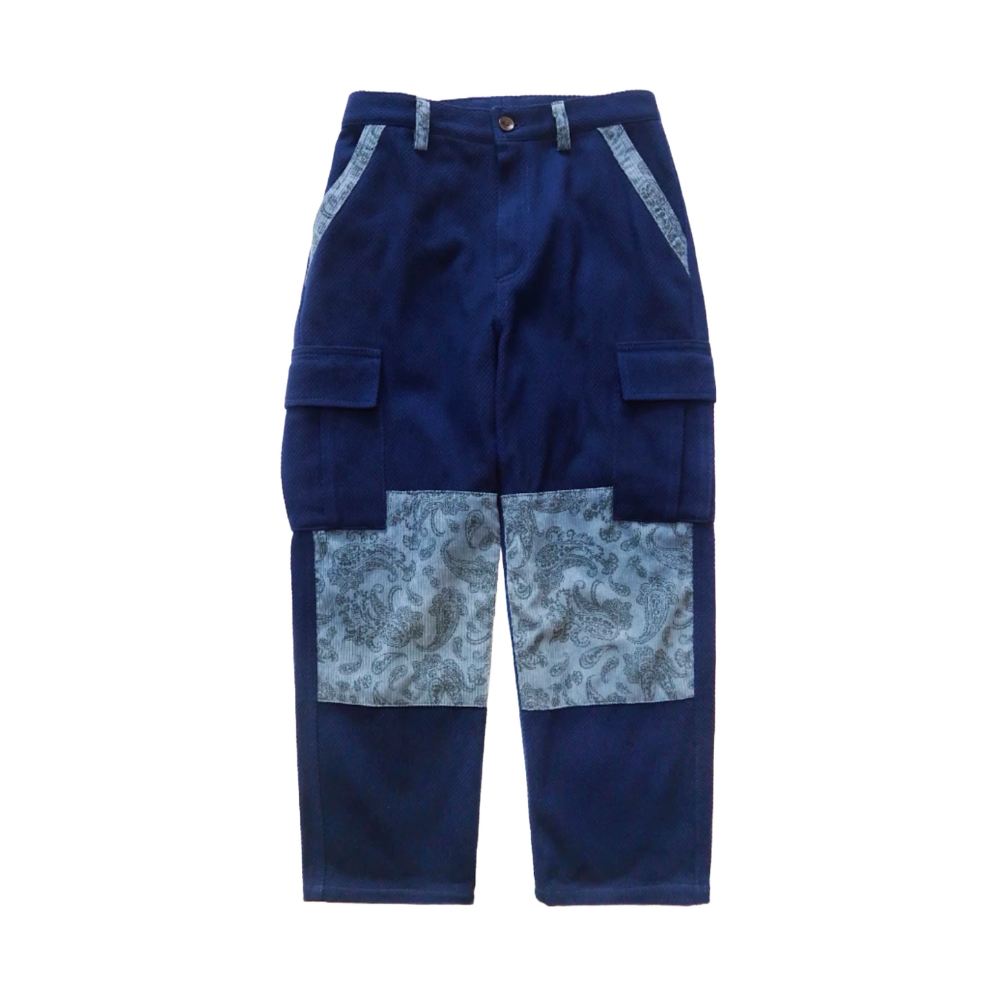 Indigo Dye Kendo Paisley Patchwork Pants