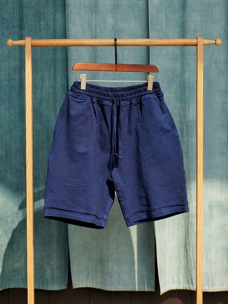 Indigo Dye Steady Drawstring Shorts