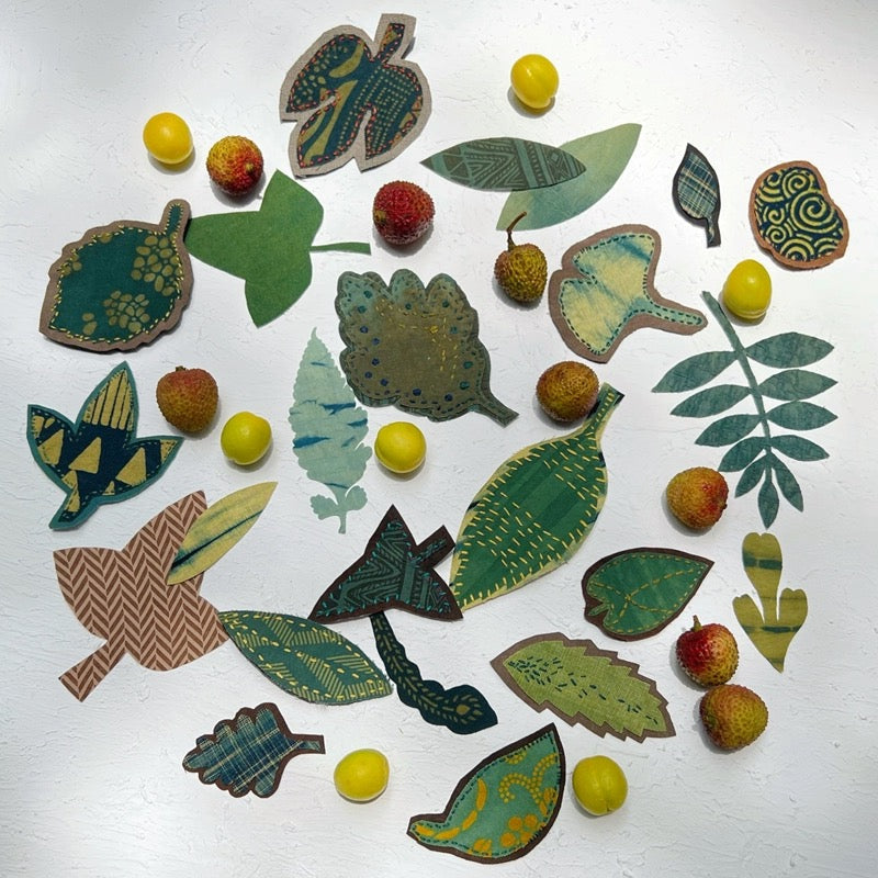 Forest Green Organic Dye Fabric Scraps Bundles