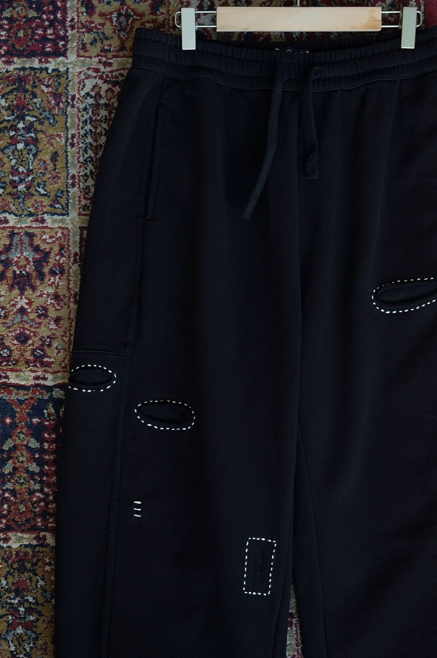 Sashiko Embroidered Sweatpants