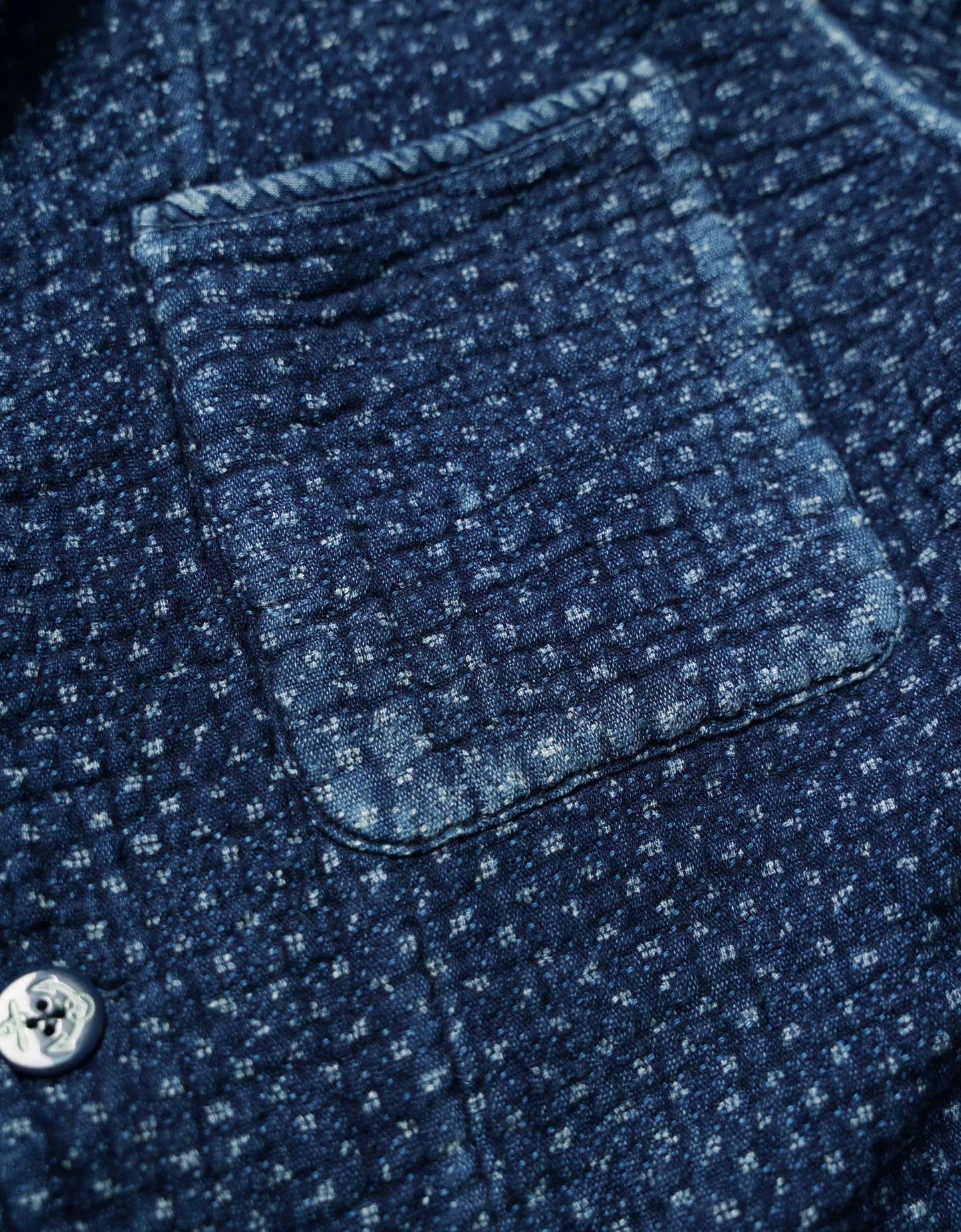 Indigo Dye Sashiko Retro Americano Jacket