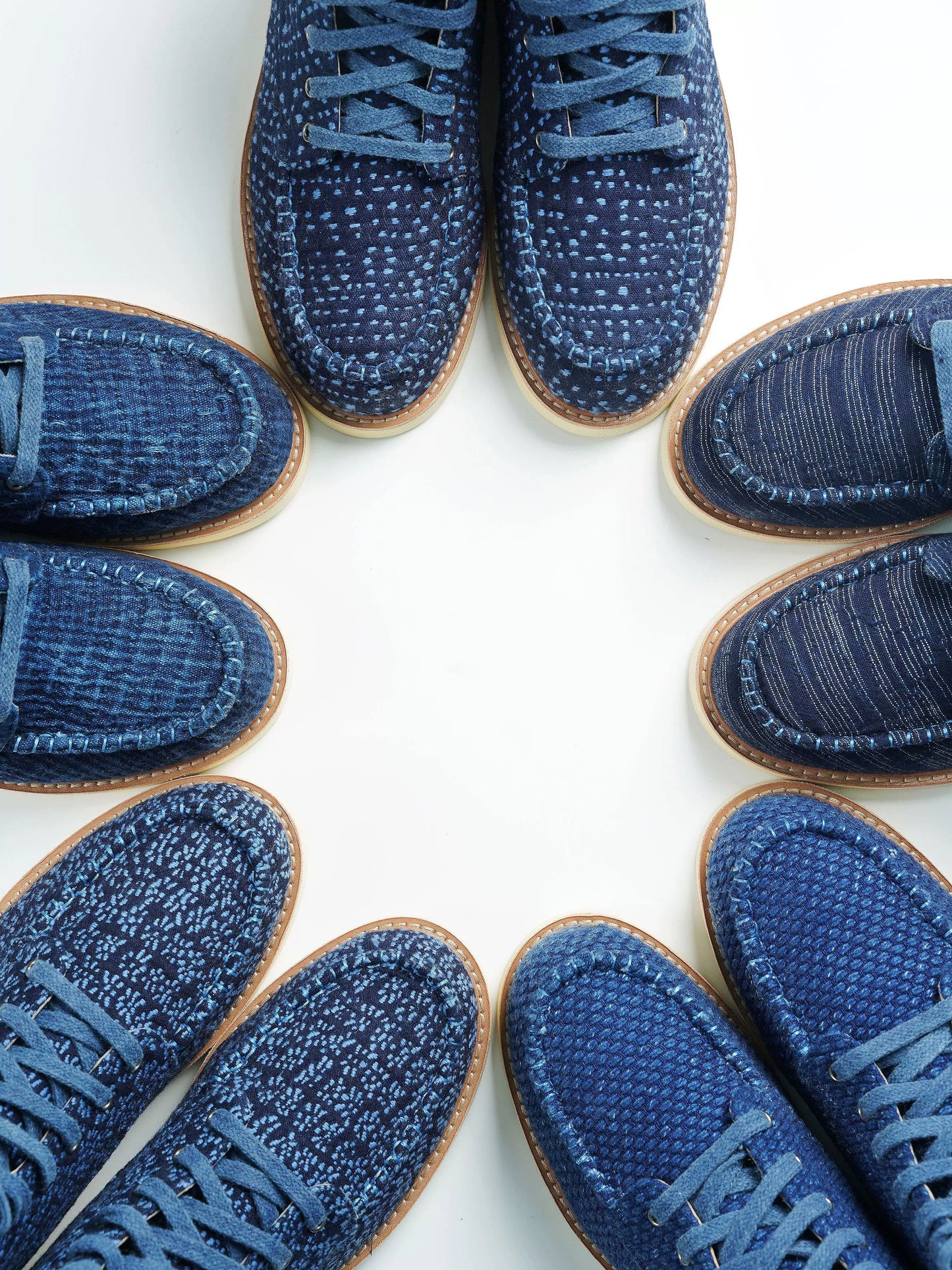 Indigo Dye Sashiko Kasuri Boot