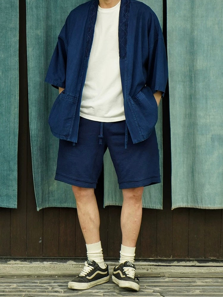 Indigo Dye Steady Drawstring Shorts