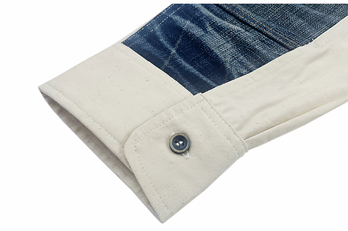 Retro Denim Patchwork Shirt