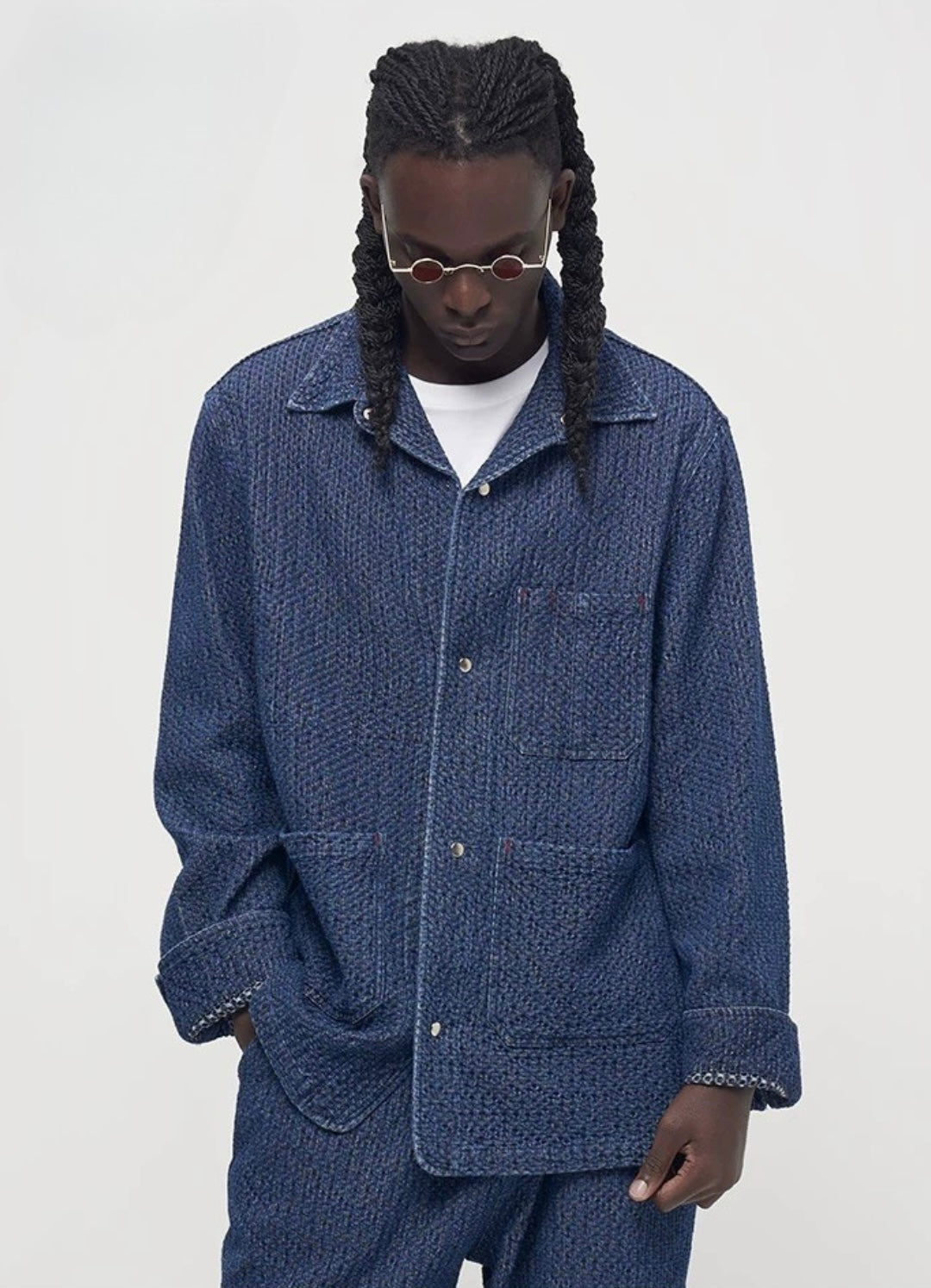 Indigo Dye Retro Anorak Jacket