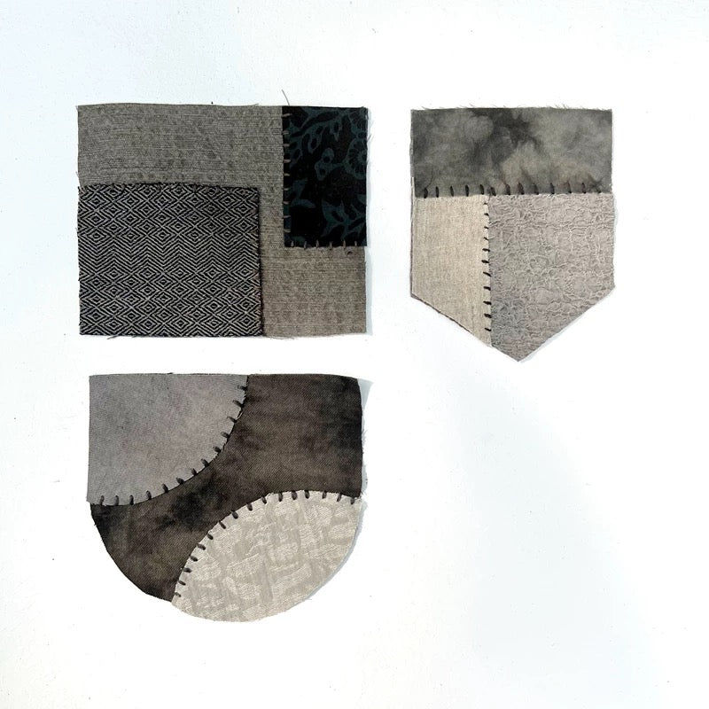Organic Dye Patchwork Fabric Scraps Bundles