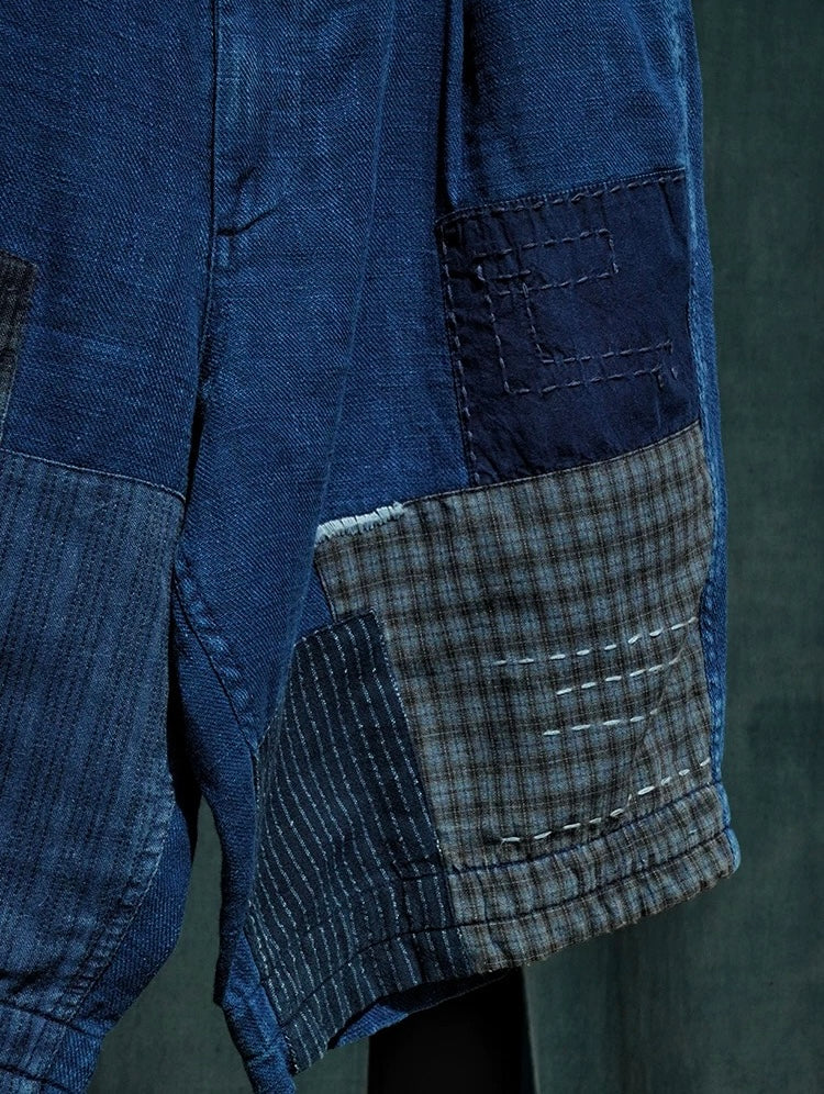 Organic Dye Patchwork Worker Shorts