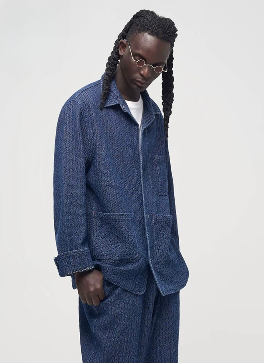 Indigo Dye Retro Anorak Jacket