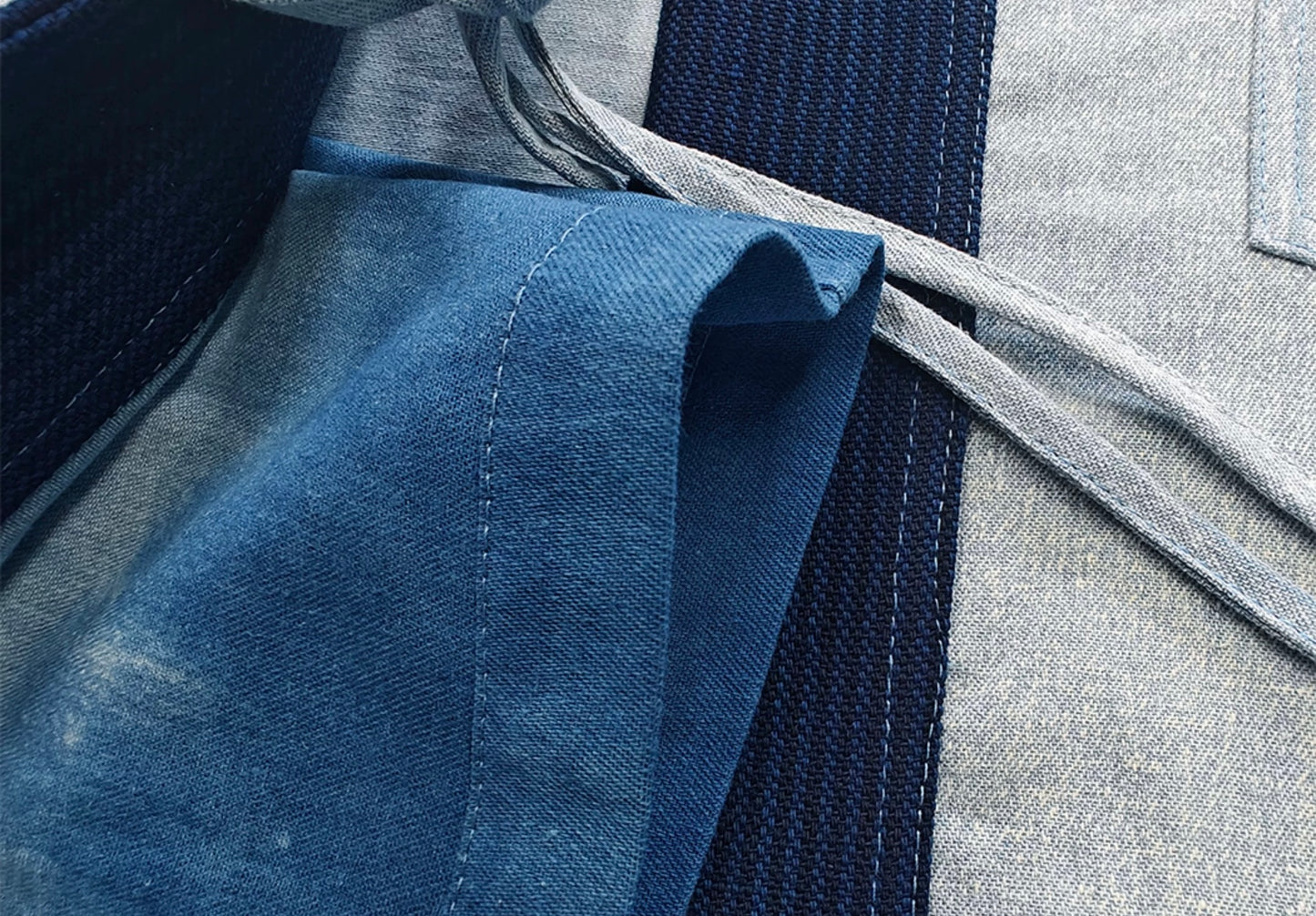Indigo Dye Faded Haori Jacket