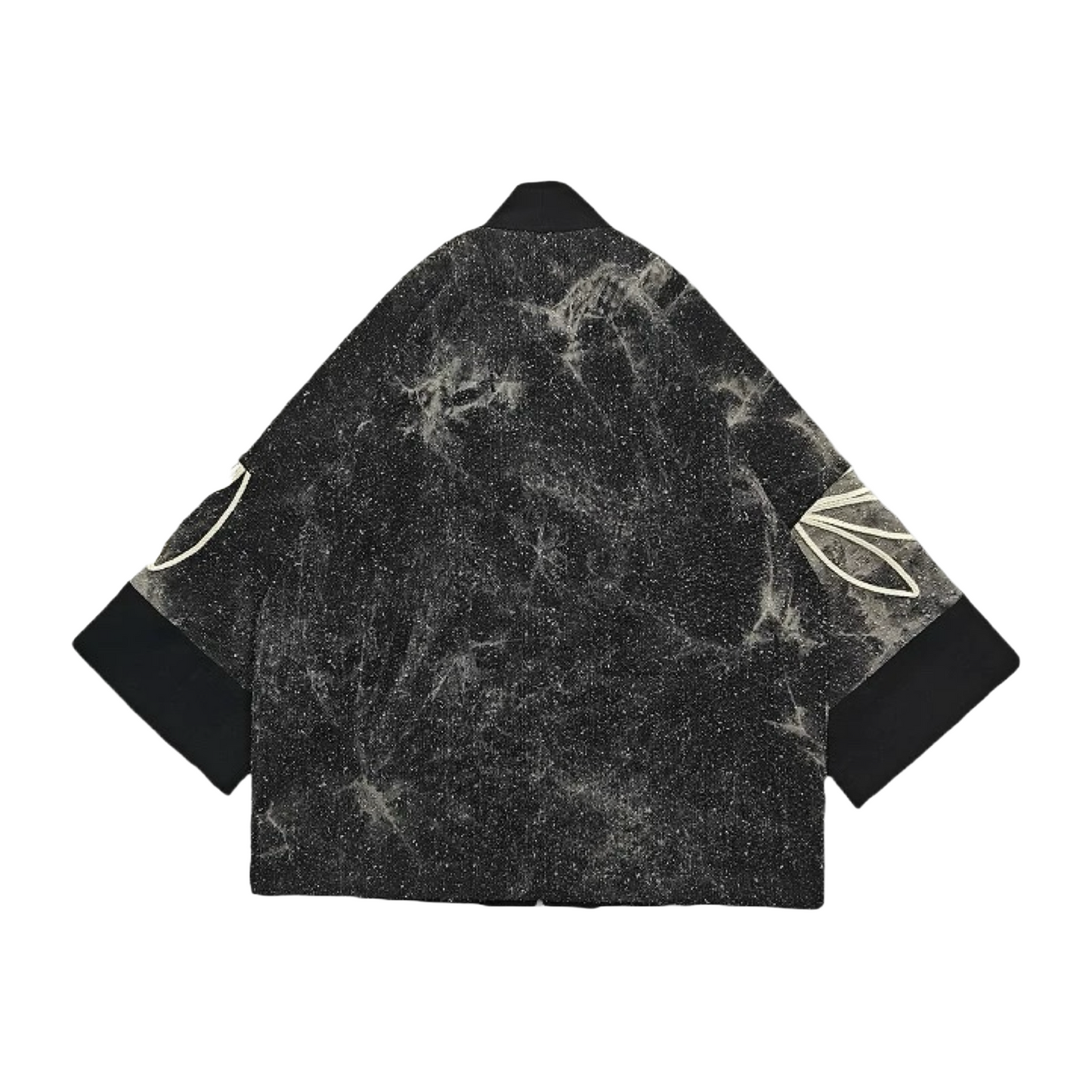 Black Tie Dye Sashiko Haori Jacket