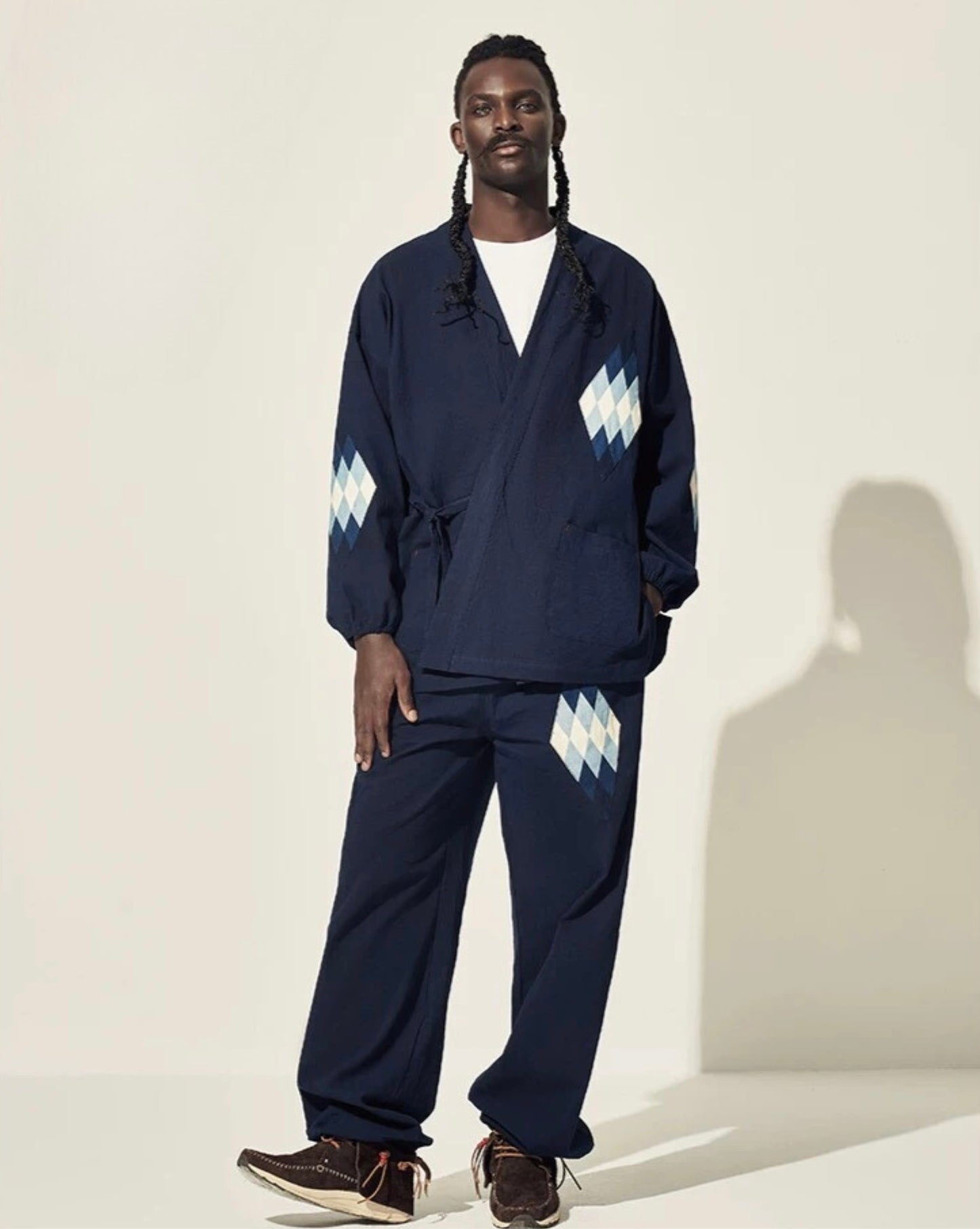 Indigo Dye Modern Folk Haori Jacket