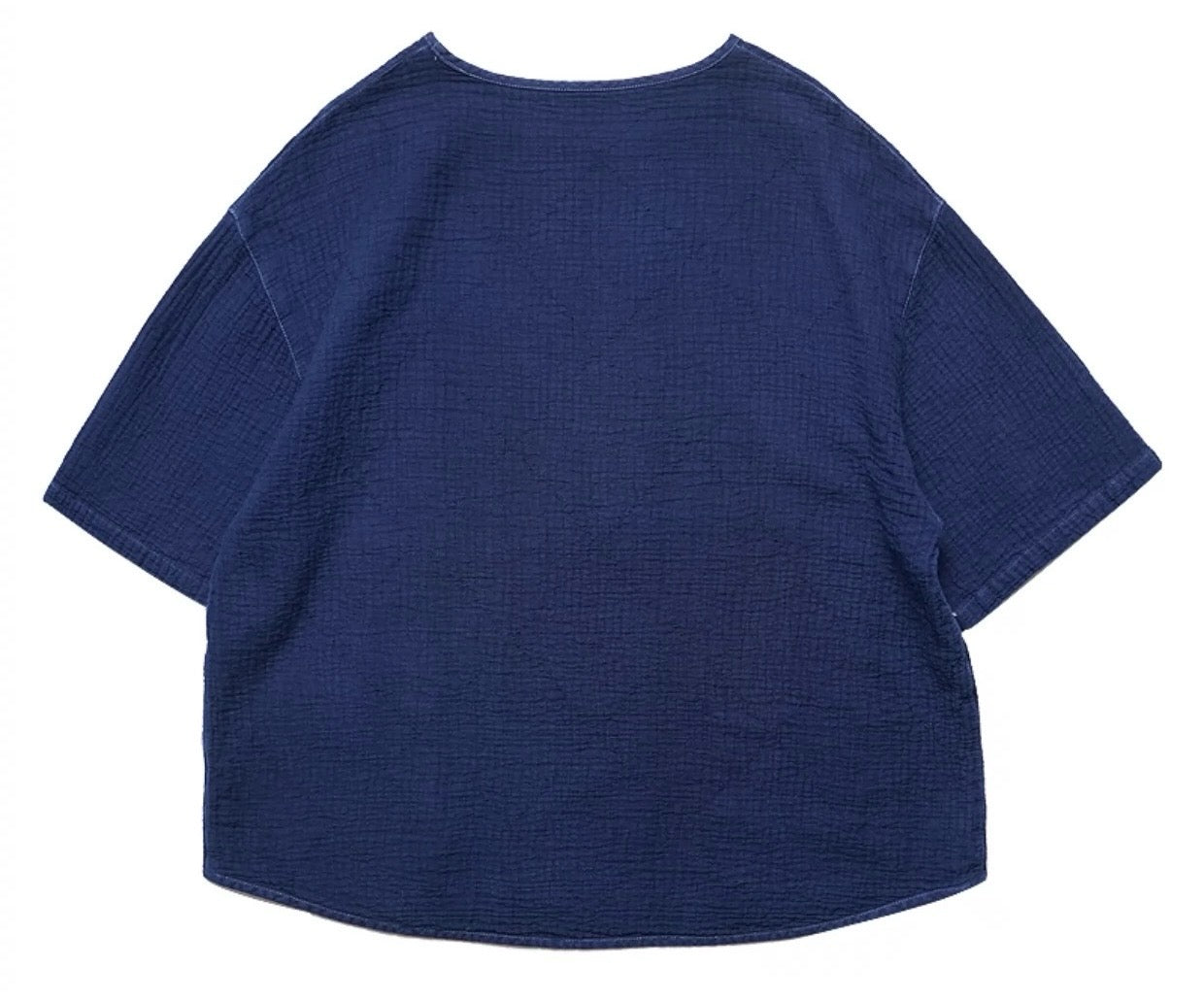 Dark Indigo Dye Sashiko Oversized T-Shirt