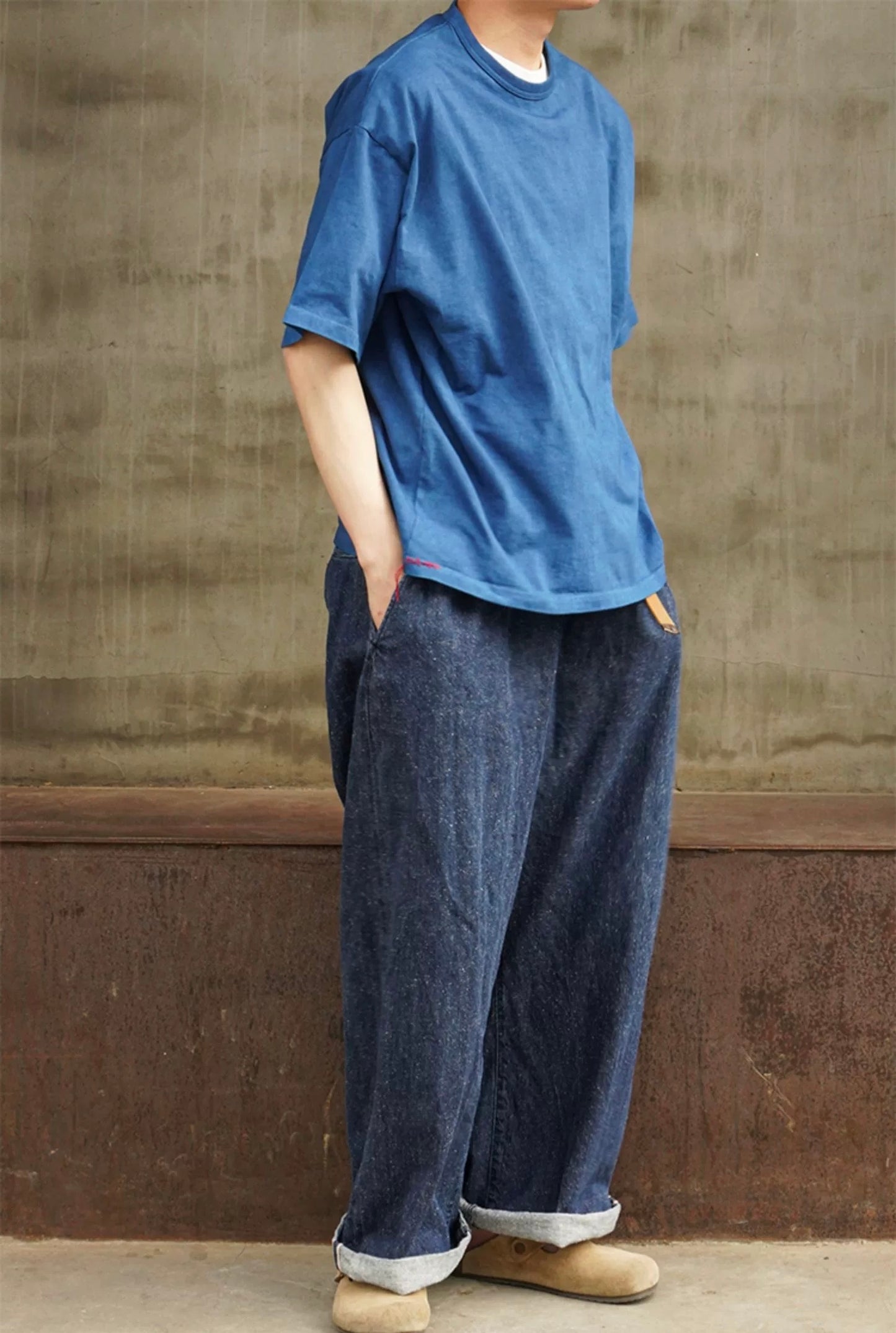 Indigo Dye Basic T-Shirt