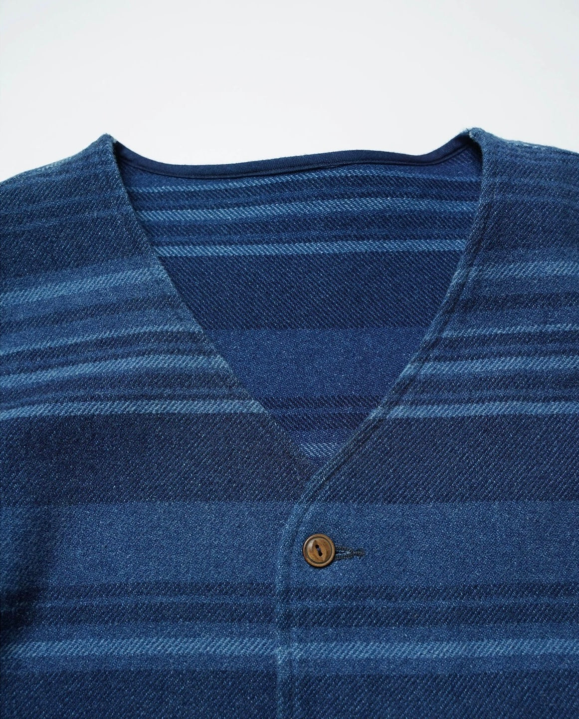 Indigo Dye Heavyweight Striped Vest