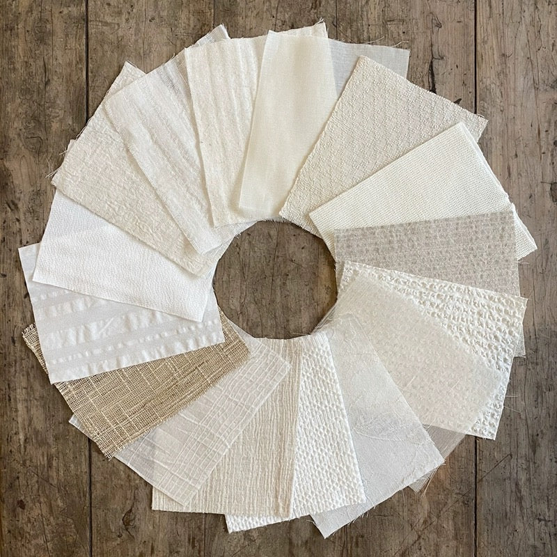 Natural White Fabric Scraps Bundles