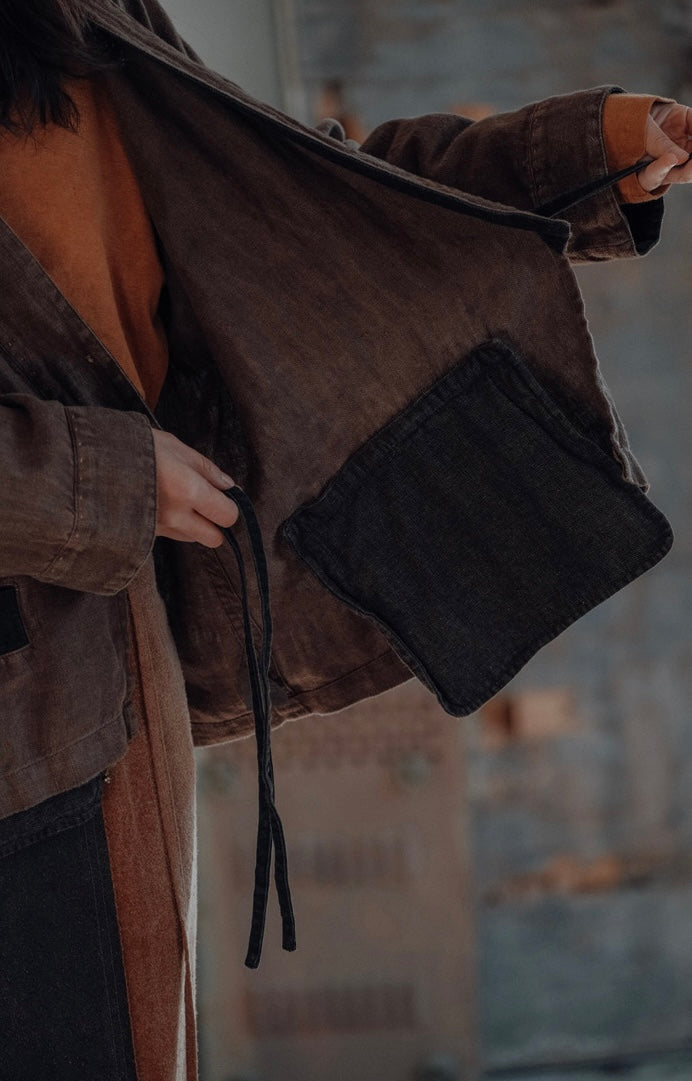 Dioscorea Yam & Pomegranate Dye Kimono Jacket