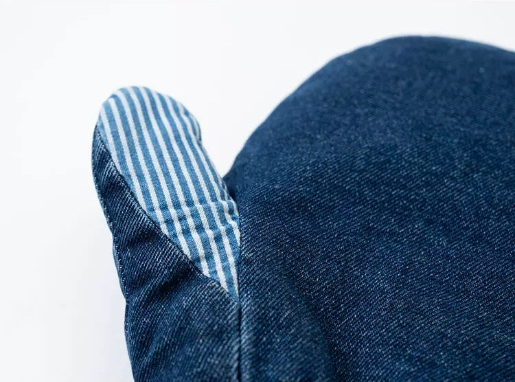 Denim Patchwork Sashiko Gloves