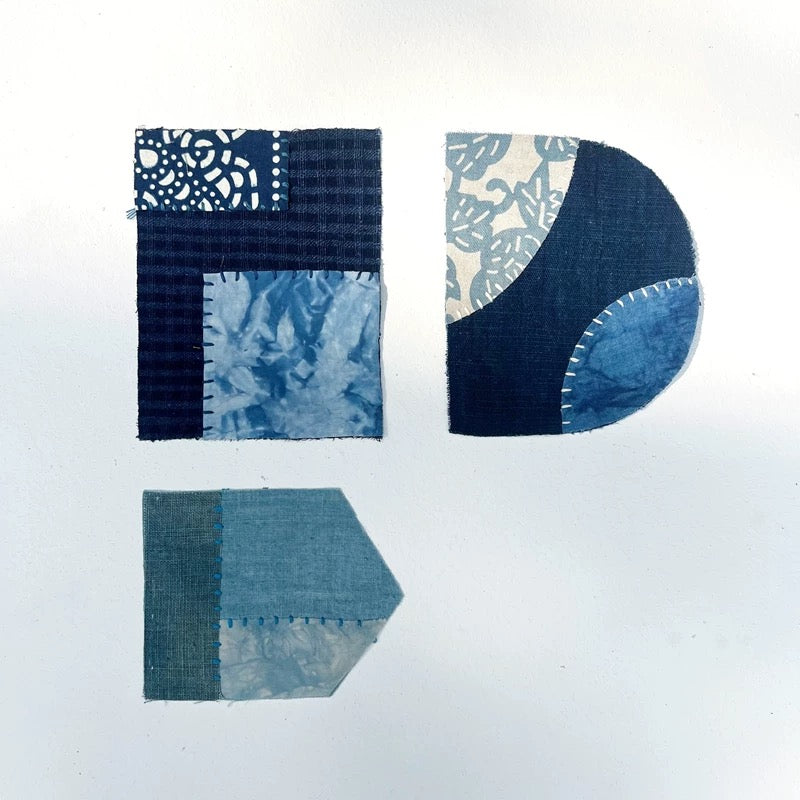 Organic Dye Patchwork Fabric Scraps Bundles