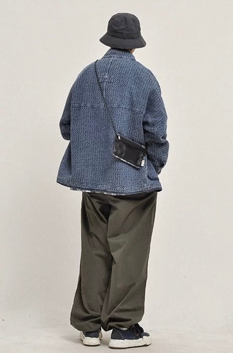 Washed Denim Collared Jacket