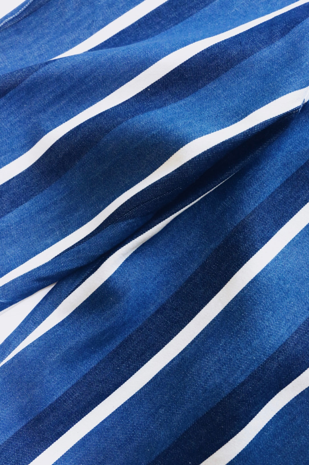 Denim Patchwork Striped Pants