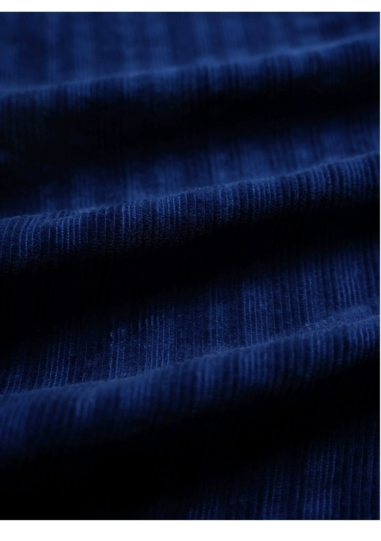 Indigo Dye Corduroy Pants