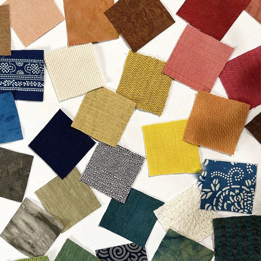 Small Squares Patchwork Fabric Scraps Bundles